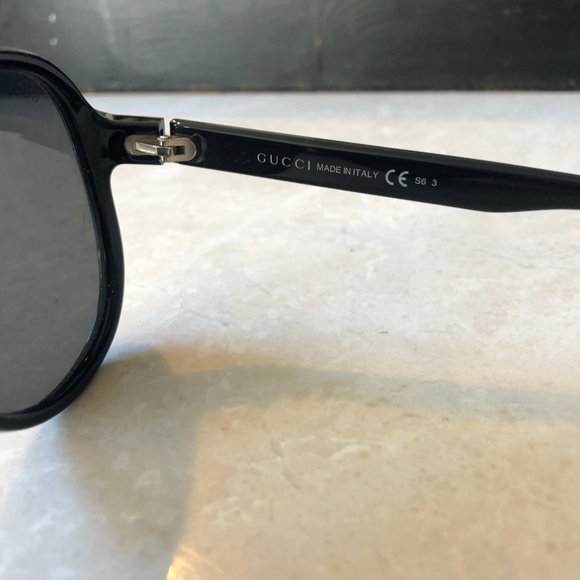 GUCCI BLACK UNISEX AVIATOR SUNGLASSES LOGO STRIPE main image 8